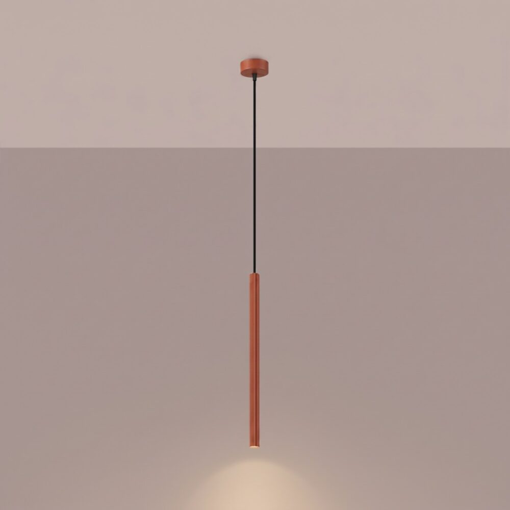 Lampa wisząca ARCHE 1 ochra czerwona