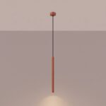 Lampa wisząca ARCHE 1 ochra czerwona