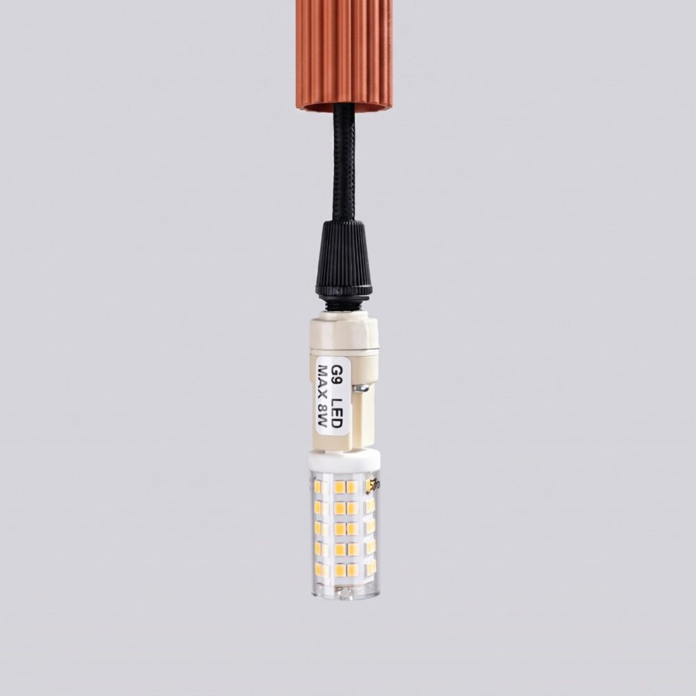 Lampa wisząca ARCHE 1 ochra czerwona