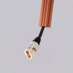 Lampa wisząca ARCHE 1 ochra czerwona