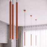 Lampa wisząca ARCHE 2P ochra czerwona