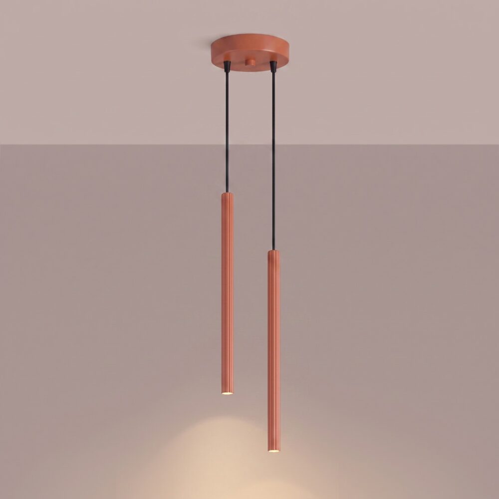 Lampa wisząca ARCHE 2P ochra czerwona