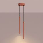 Lampa wisząca ARCHE 2P ochra czerwona