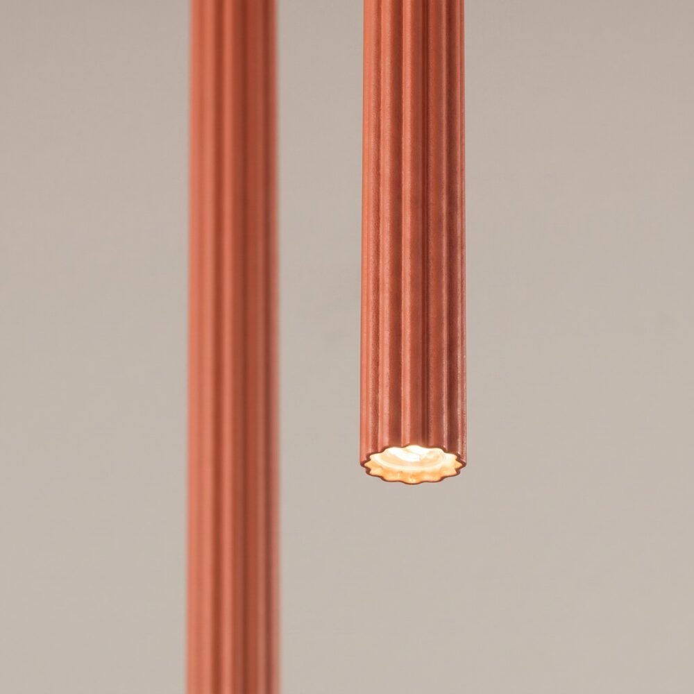 Lampa wisząca ARCHE 2P ochra czerwona