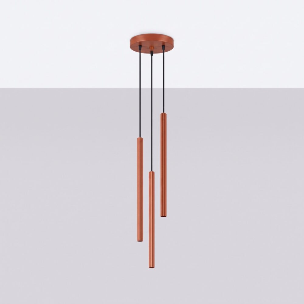 Lampa wisząca ARCHE 3P ochra czerwona