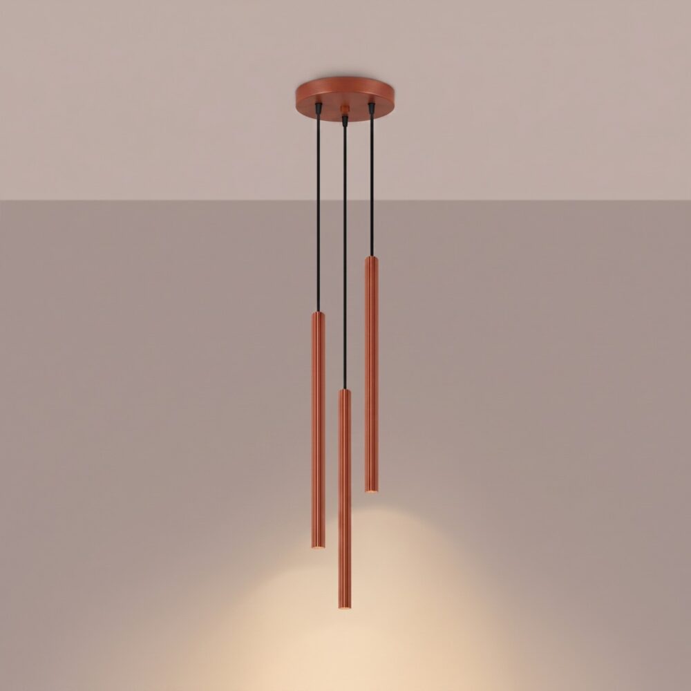 Lampa wisząca ARCHE 3P ochra czerwona