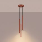 Lampa wisząca ARCHE 3P ochra czerwona