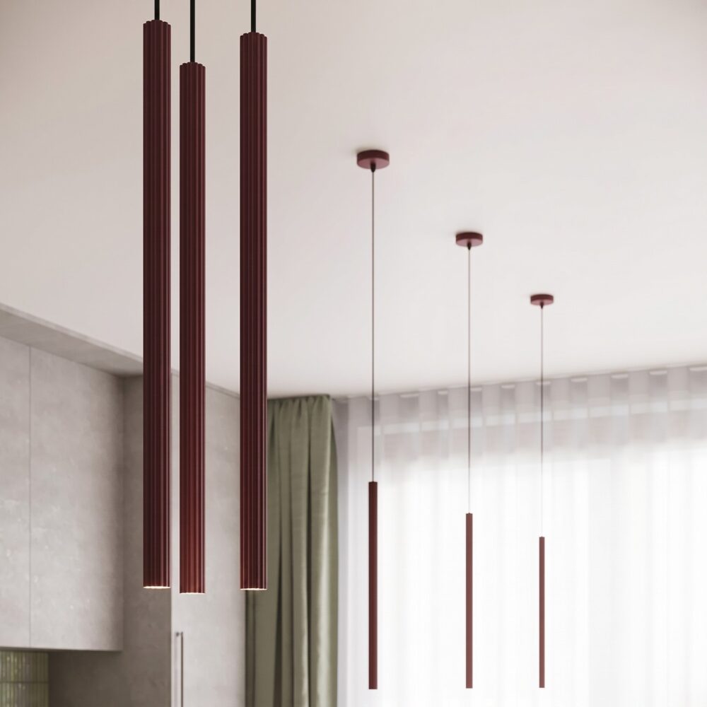 Lampa wisząca ARCHE 1 burgund