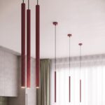 Lampa wisząca ARCHE 3P burgund