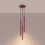 Lampa wisząca ARCHE 3P burgund