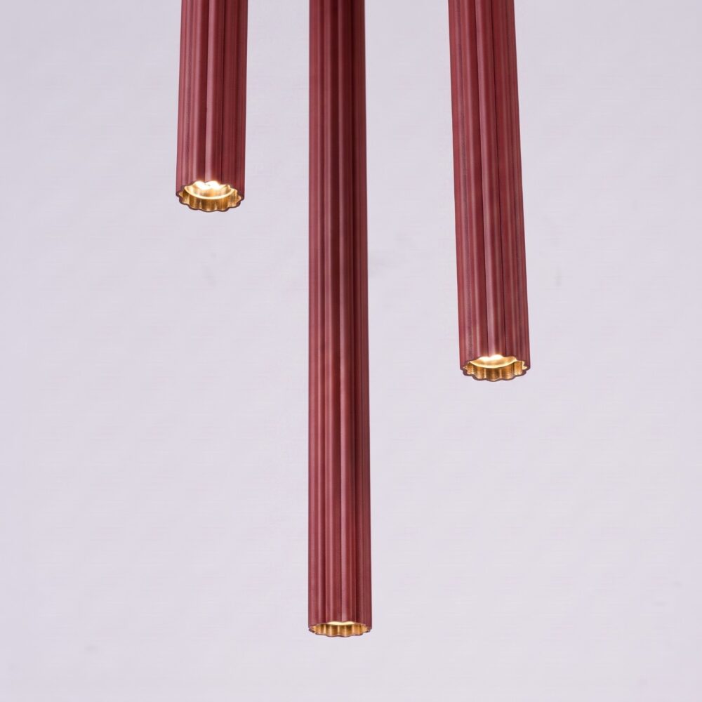 Lampa wisząca ARCHE 3P burgund
