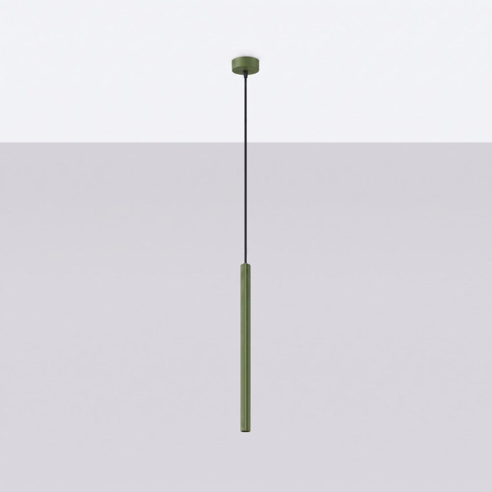 Lampa wisząca ARCHE 1 zielona oliwka