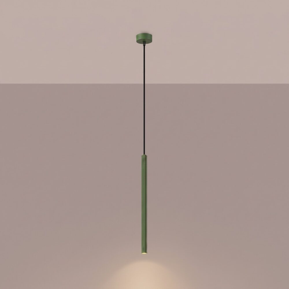 Lampa wisząca ARCHE 1 zielona oliwka