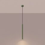 Lampa wisząca ARCHE 1 zielona oliwka