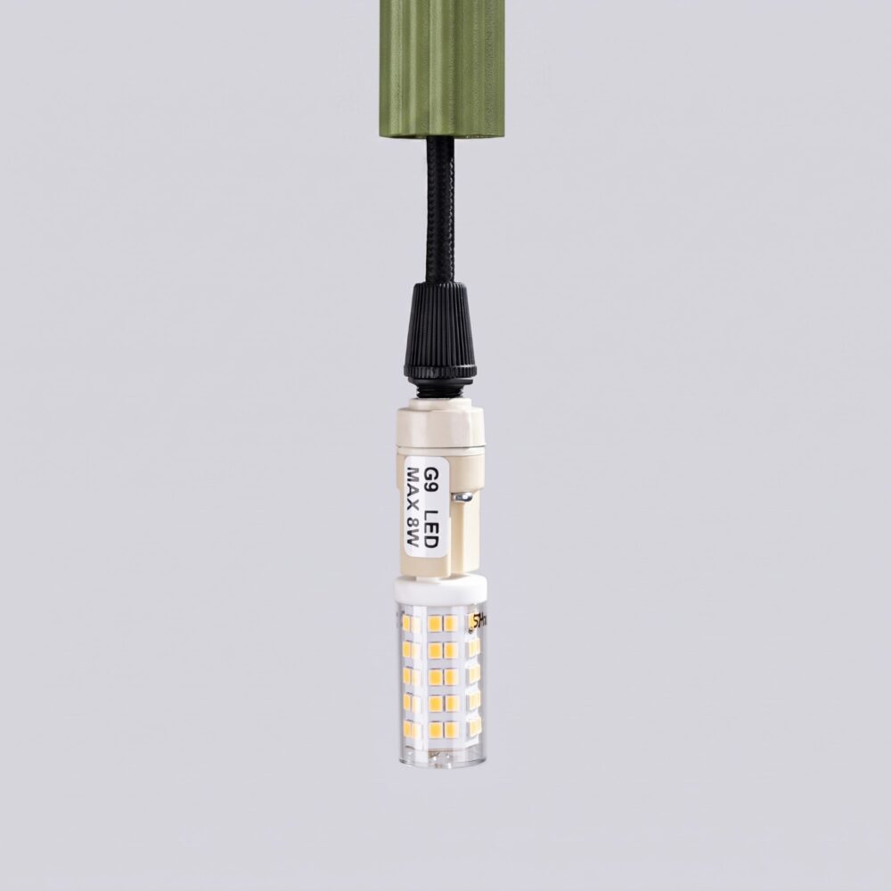 Lampa wisząca ARCHE 1 zielona oliwka