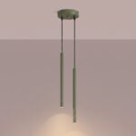 Lampa wisząca ARCHE 2P zielona oliwka