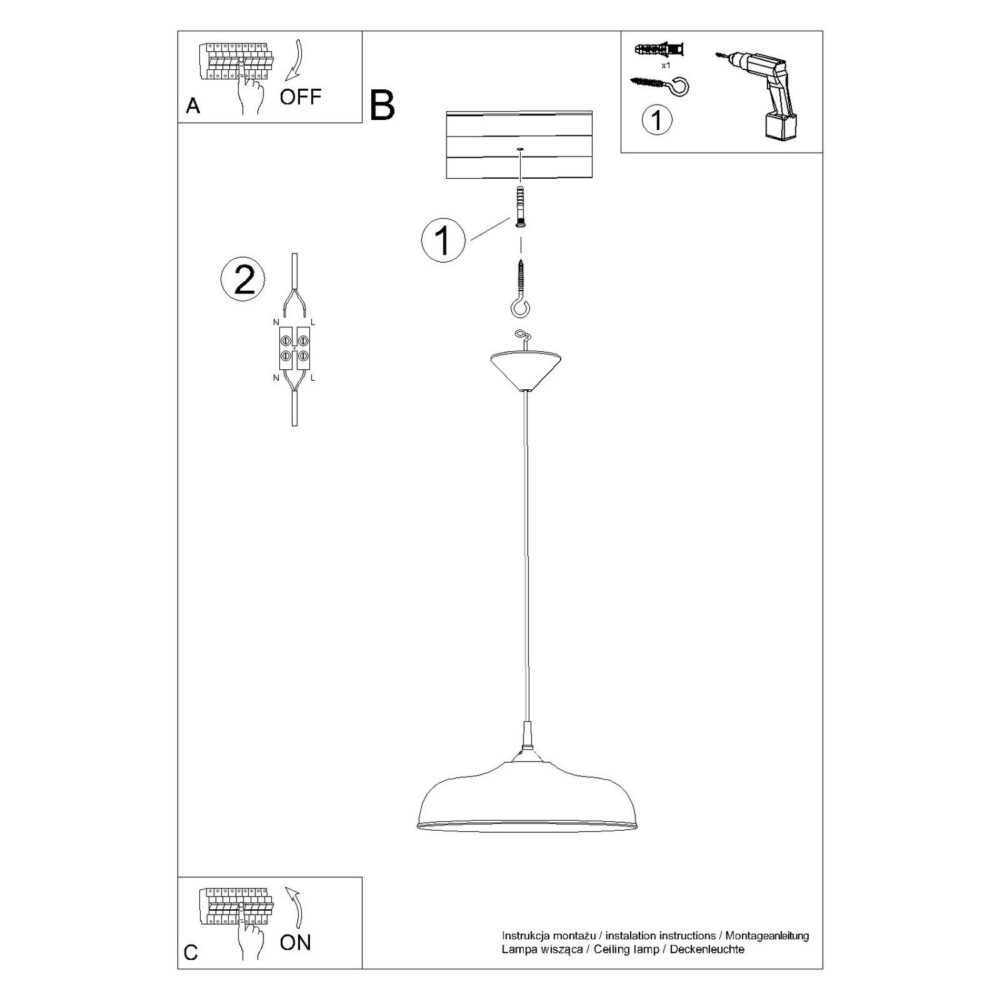 Lampa wisząca GINA beżowa