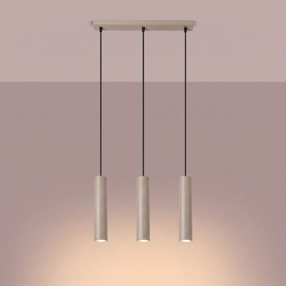 Lampa wisząca LAGOS 3L taupe