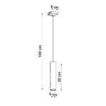 Lampa wisząca LAGOS 1 burgund