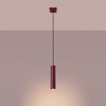 Lampa wisząca LAGOS 1 burgund