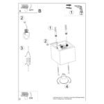 Plafon QUAD 1 burgund