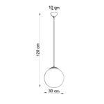 Lampa wisząca UGO 30 czarna