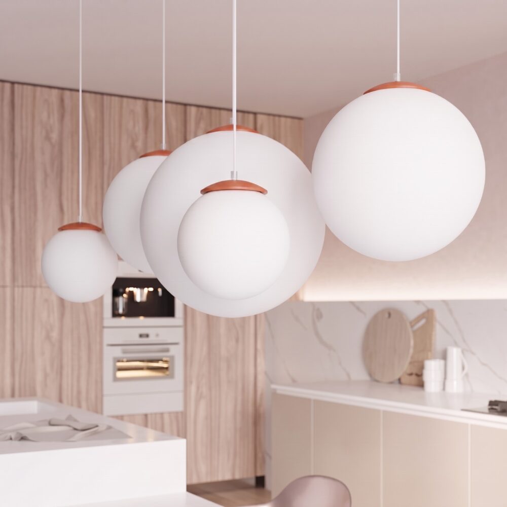 Lampa wisząca UGO 40 ochra czerwona