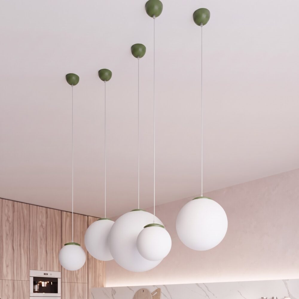 Lampa wisząca UGO 20 zielona oliwka