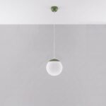 Lampa wisząca UGO 20 zielona oliwka