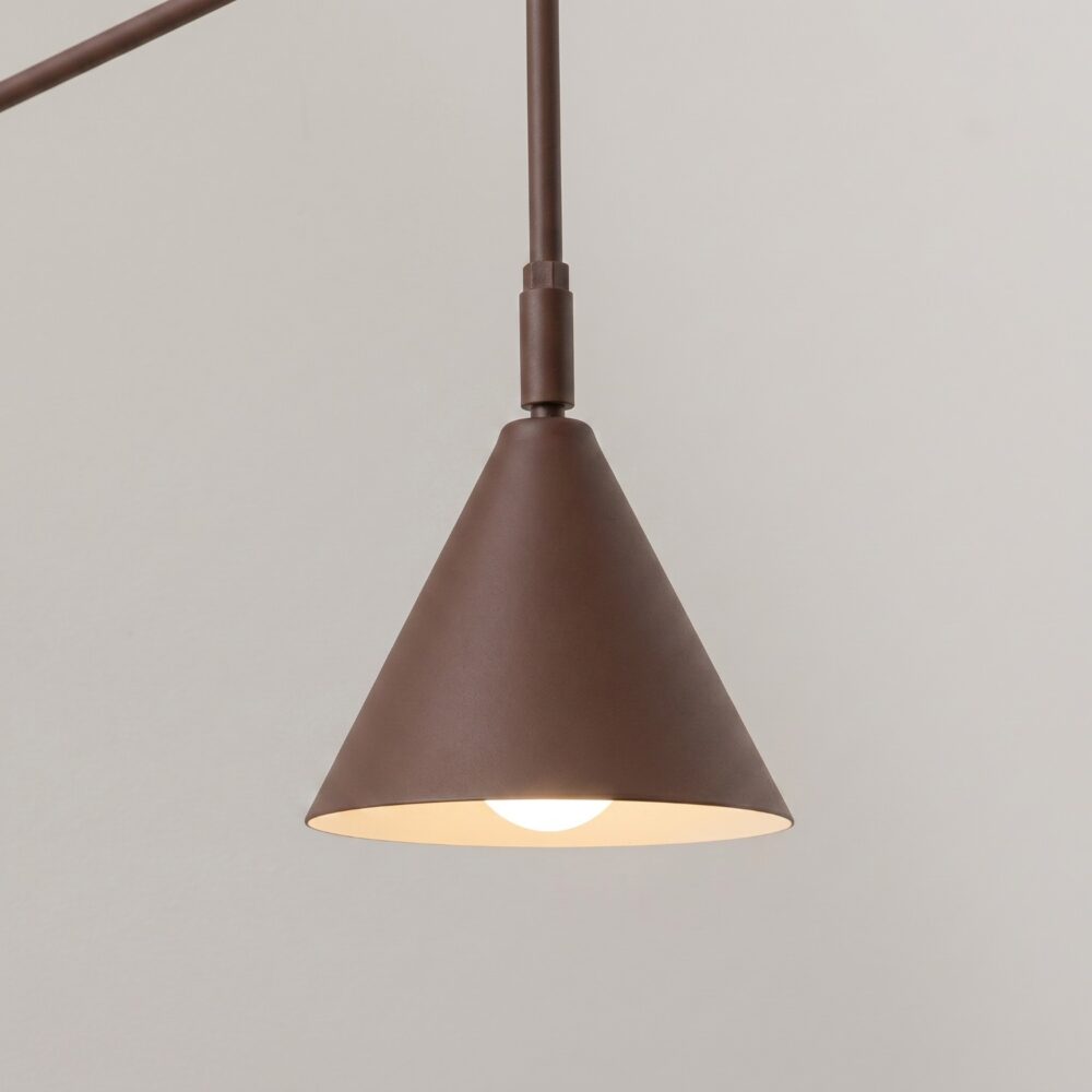 Kinkiet NOX 1 brązowy z włącznikiem