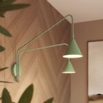 Kinkiet NOX 2 szałwiowy z włącznikiem