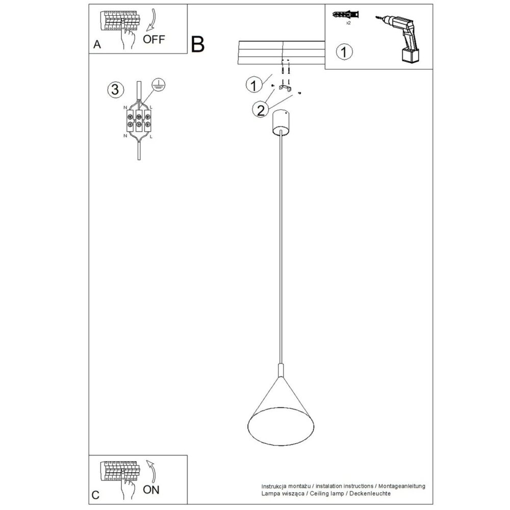 Lampa wisząca NOX 25 taupe