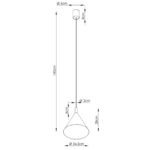 Lampa wisząca NOX 25 burgund