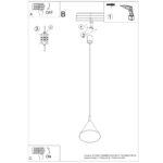 Lampa wisząca NOX 25 burgund