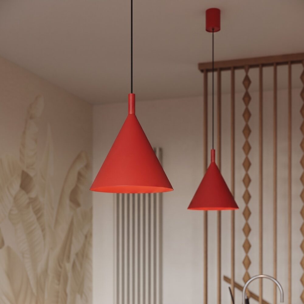 Lampa wisząca NOX 25 czerwona