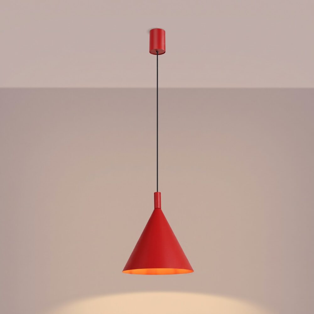 Lampa wisząca NOX 25 czerwona