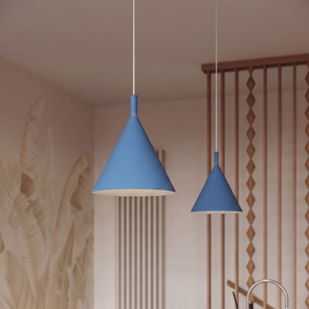 Lampa wisząca NOX 25 błękitna
