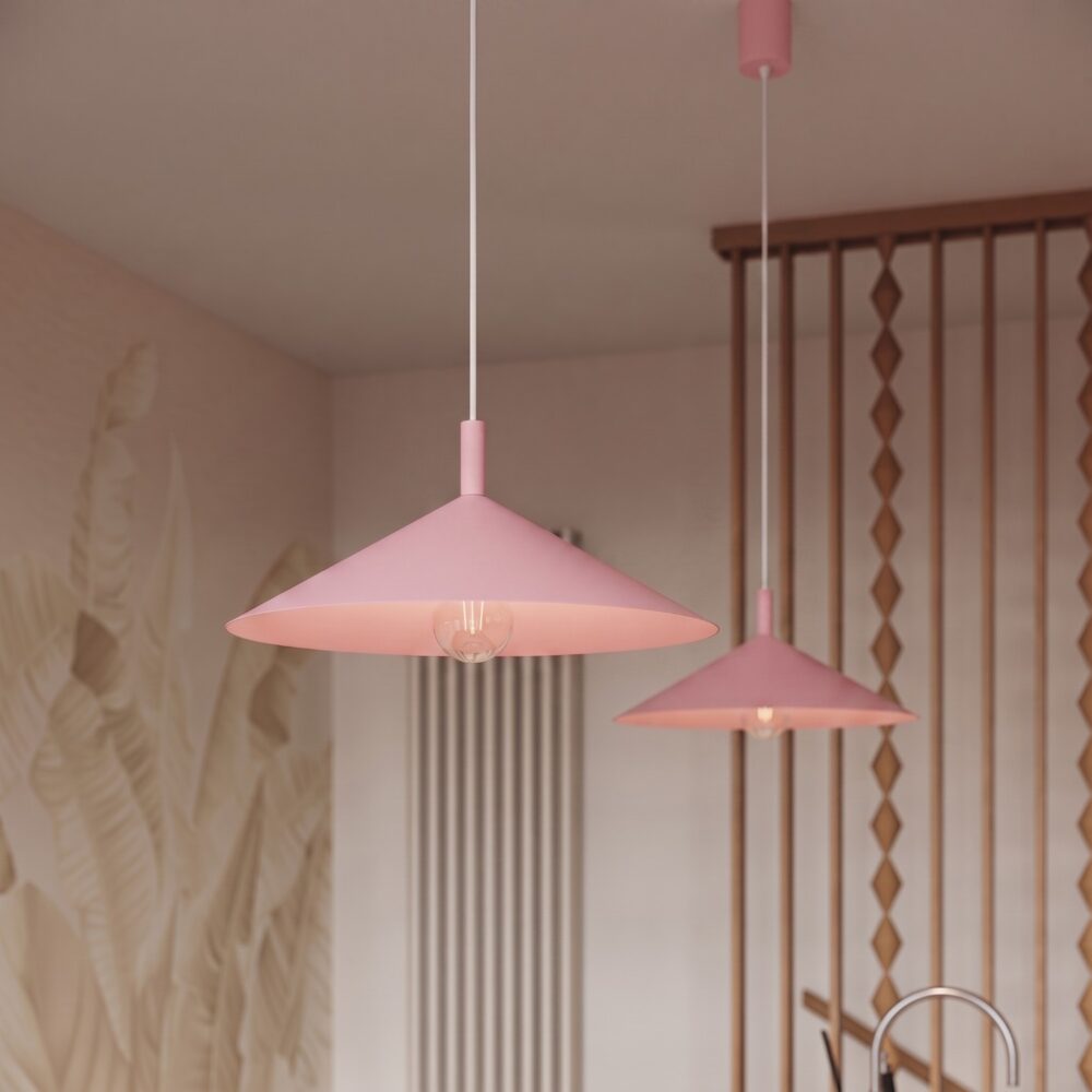 Lampa wisząca NOX 40 różowa