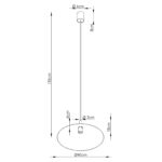 Lampa wisząca NOX 40 czerwona