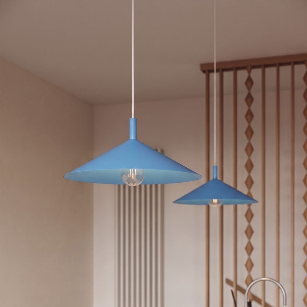 Lampa wisząca NOX 40 błękitna