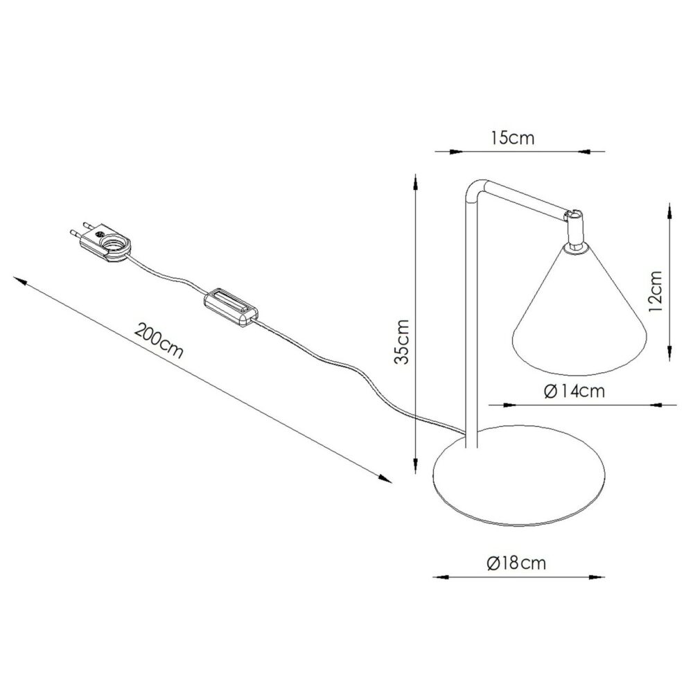 Lampa biurkowa NOX taupe