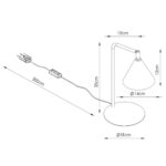 Lampa biurkowa NOX taupe