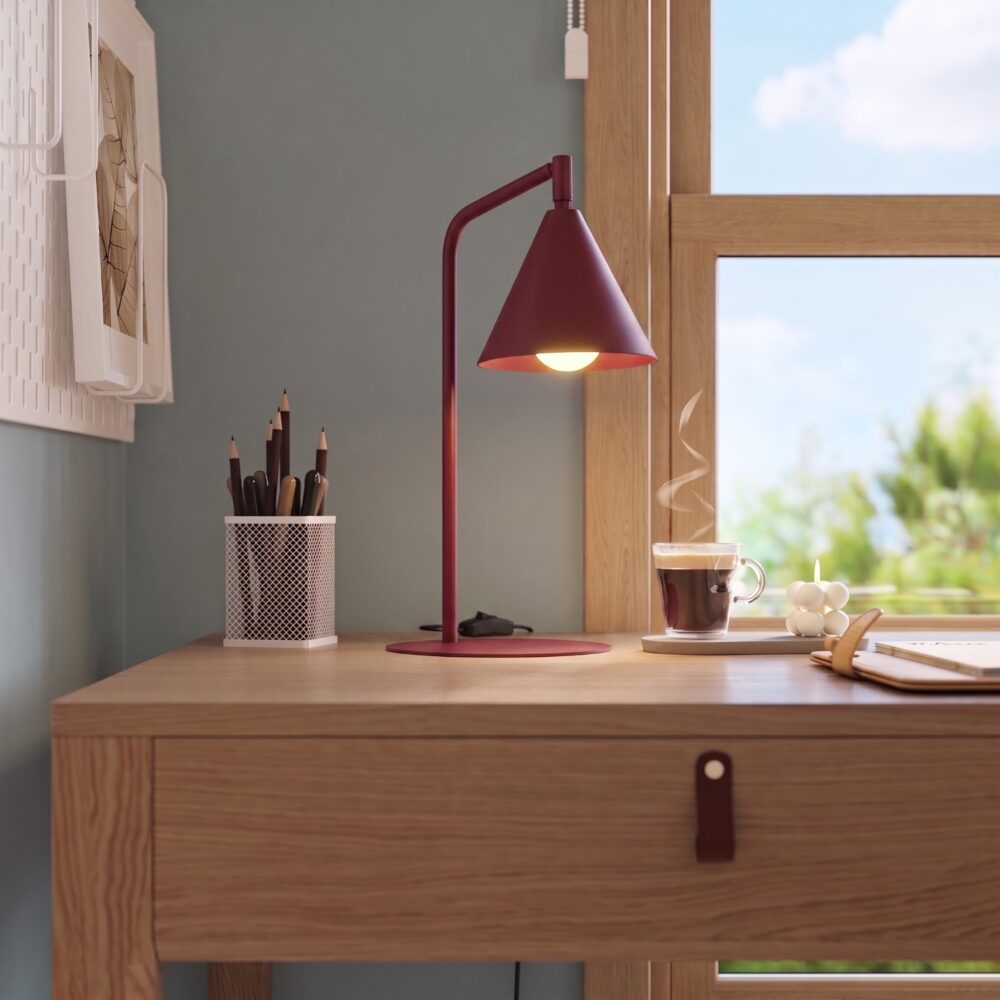 Lampa biurkowa NOX burgund