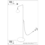 Lampa podłogowa NOX czerwona