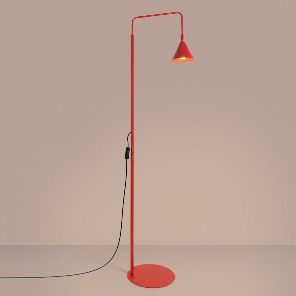 Lampa podłogowa NOX czerwona